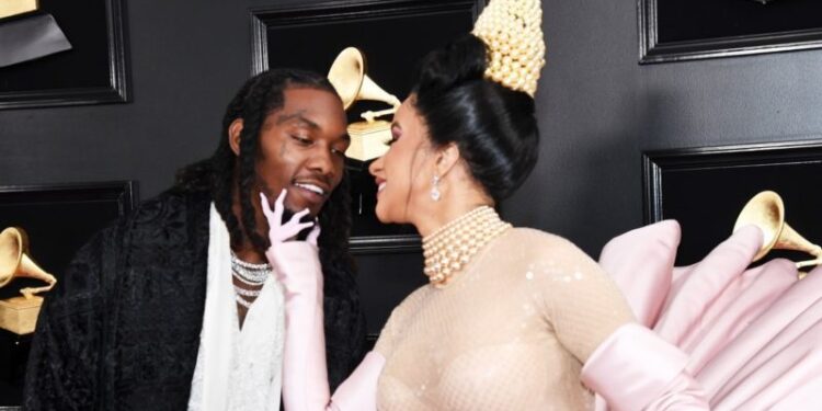 LOS ANGELES, CA - FEBRUARY 10:  Offset and Cardi B attend the 61st Annual GRAMMY Awards at Staples Center on February 10, 2019 in Los Angeles, California.  (Photo by Kevin Mazur/Getty Images for The Recording Academy)