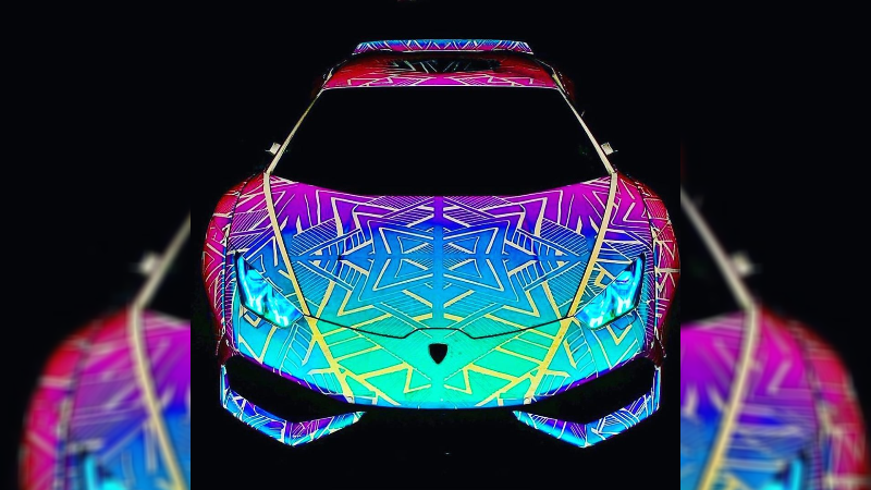 Pintura insana em Lamborghini de Chris Brown é inspirada em seu novo álbum  “Indigo” – Rap Mais