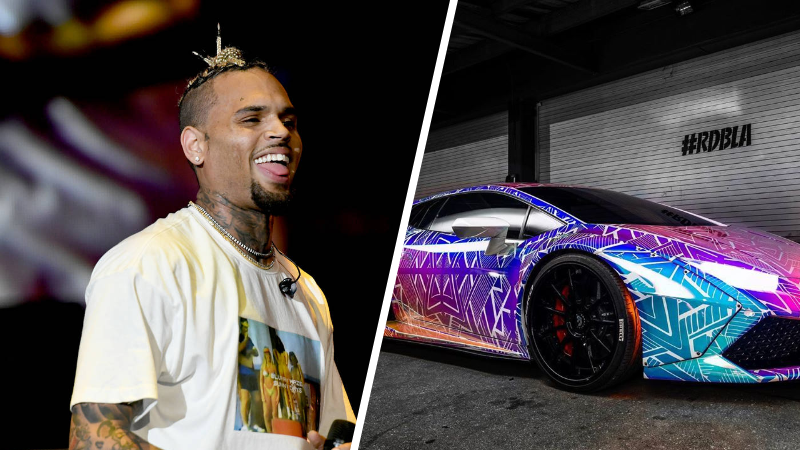Chris Brown pinta nova Lamborghini com cores refletivas e alucinantes – Rap  Mais