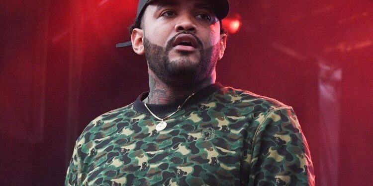 ATLANTA, GA - OCTOBER 08:  Rapper Joyner Lucas performs onstage in concert during 2017 A3C Festival at Georgia Freight Depot on October 8, 2017 in Atlanta, Georgia.  (Photo by Paras Griffin/Getty Images)