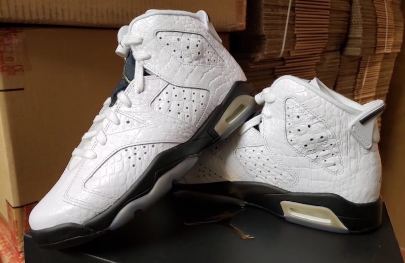 Air Jordan 6 GS White Alligator 384665 100 1