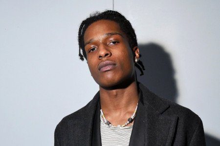 Mandatory Credit: Photo by Swan Gallet/WWD/Shutterstock (9358413o)
Asap Rocky in the front row
Raf Simons show, Front Row, Fall Winter 2018, New York Fashion Week Men's, USA - 07 Feb 2018