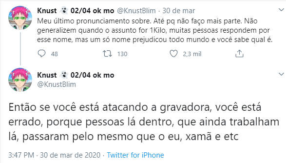 Ex-membros da 1Kilo dizem que gravadora também tem dívidas com eles 2 Screenshot 2020 04 01T100531.259