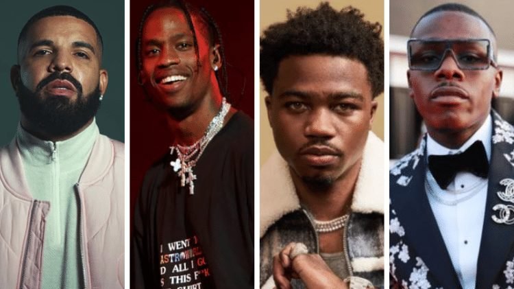 Drake, Travis Scott, DaBaby, Roddy Ricch e Anderson .Paak são indicados ao Grammy de 'Melhor Rap Melódico' 1 drake travis roddy dababy 1