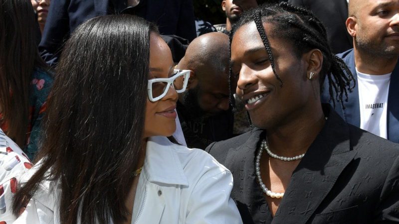 PARIS, FRANCE - JUNE 21:  Rihanna and A$AP Rocky attend the Louis Vuitton Menswear Spring/Summer 2019 show as part of Paris Fashion Week on June 21, 2018 in Paris, France.  (Photo by Pascal Le Segretain/Getty Images)