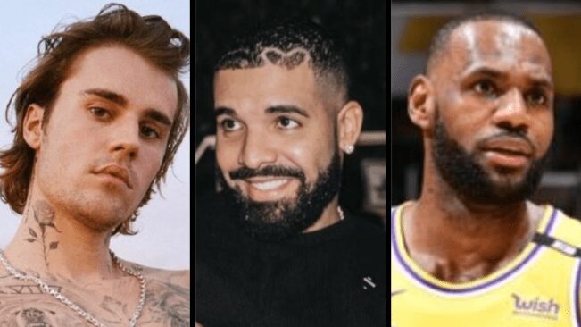 Capa Justin Bieber, Drake e LeBron James