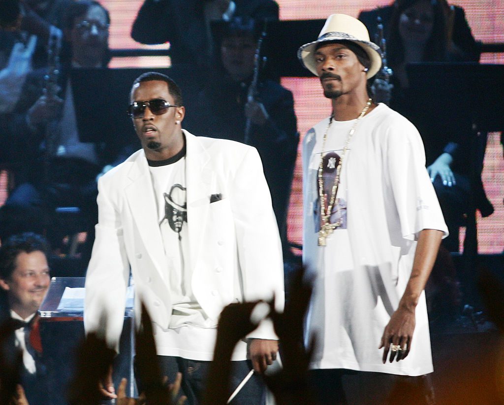 Sean "Diddy" Combs and Snoop Dogg during 2005 MTV Video Music Awards - Show at American Airlines Arena in Miami, Florida, United States. (Photo by Jason Squires/WireImage)