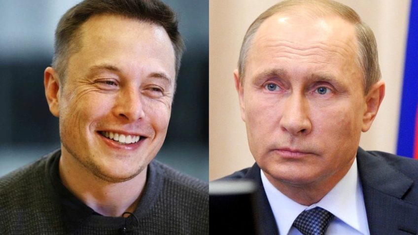 Capa Elon Musk e Putin