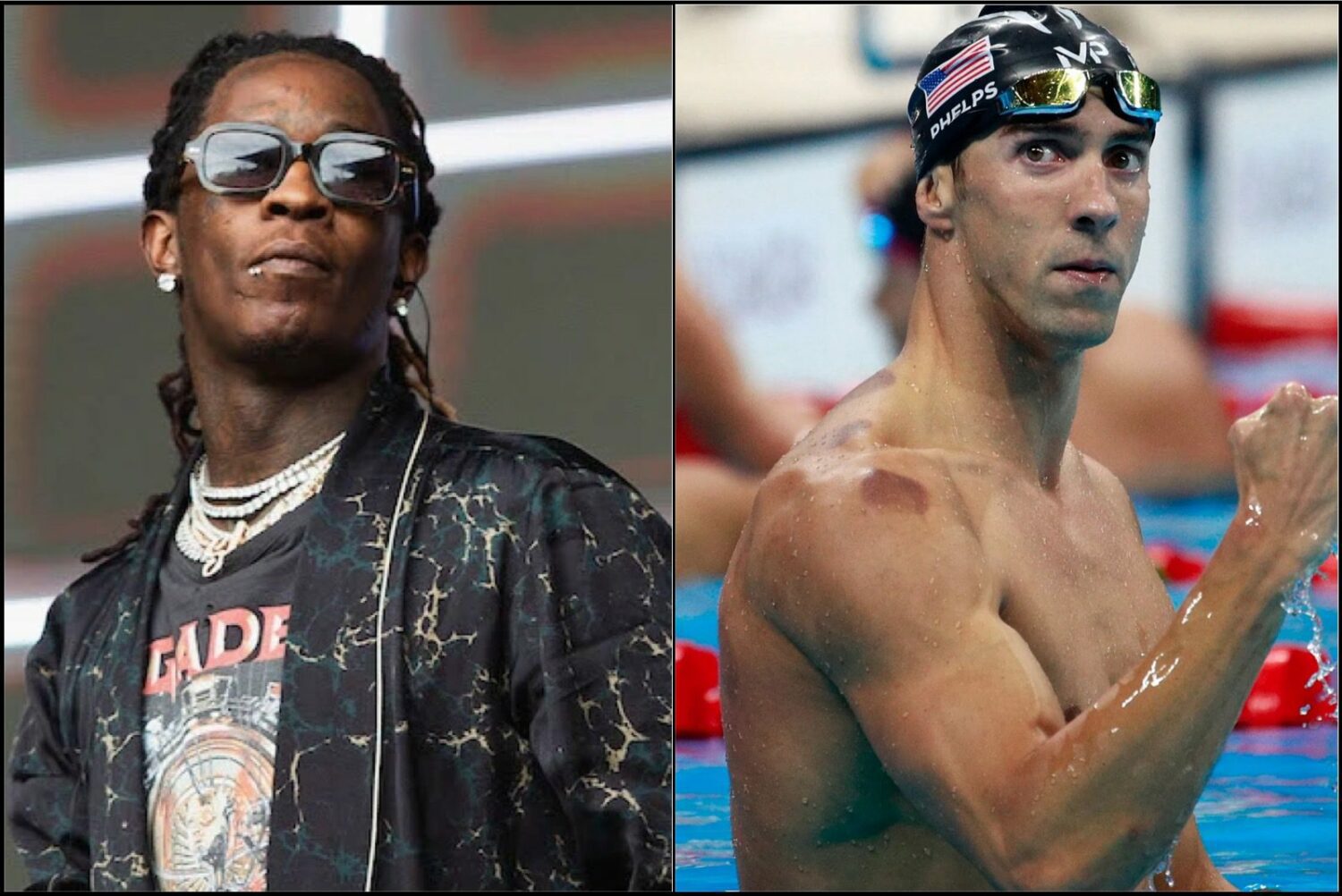 Capa Young Thug e Michael Phelps