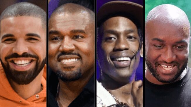 Capa Drake, Kanye West, Travis Scott e Virgil Abloh