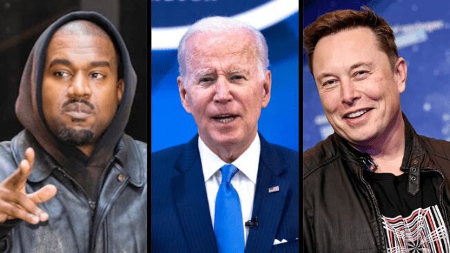Capa Kanye West, Joe Bidden e Elon Musk