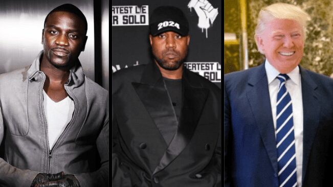 Capa Akon, Kanye West e Donald Trump