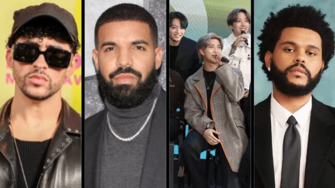 Capa Bad Bunny, Drake, BTS, The Weeknd