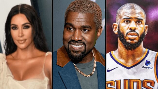 Capa Kim Kardashian, Kanye West e Chris Paul