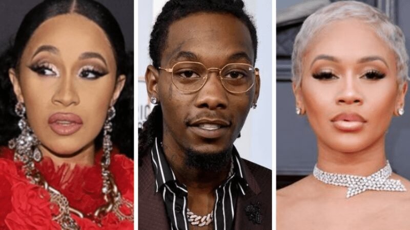 Capa Cardi B, Offset e Saweetie