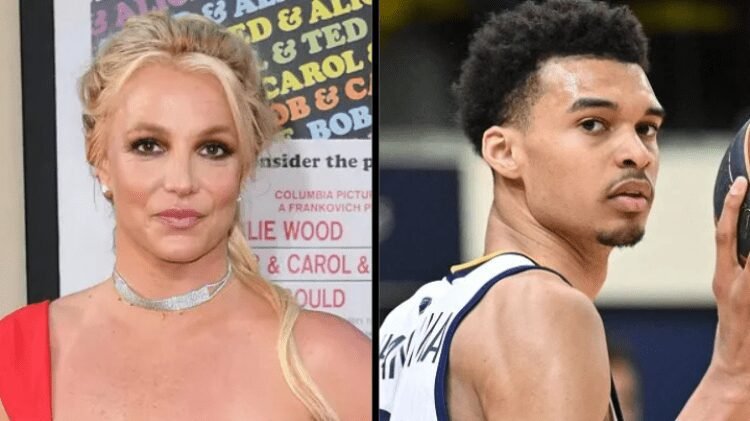 Capa Britney Spears e Victor Wembanyamas