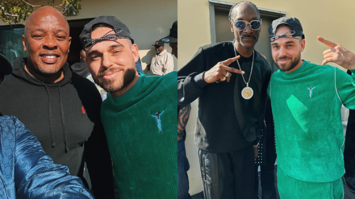 Produtor Papatinho aparece com Dr. Dre, Snoop Dogg e mais em Los Angeles