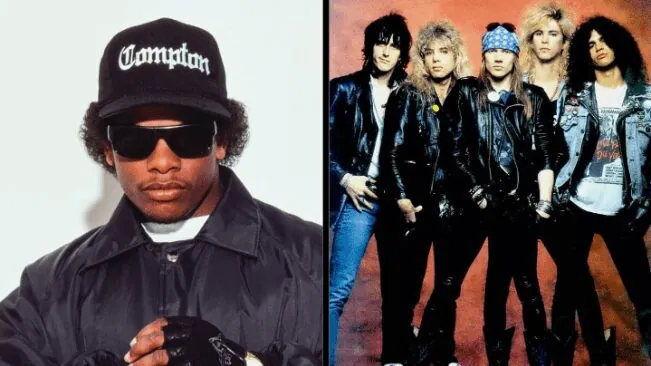 Capa Eazy-E e banda Guns n Roses