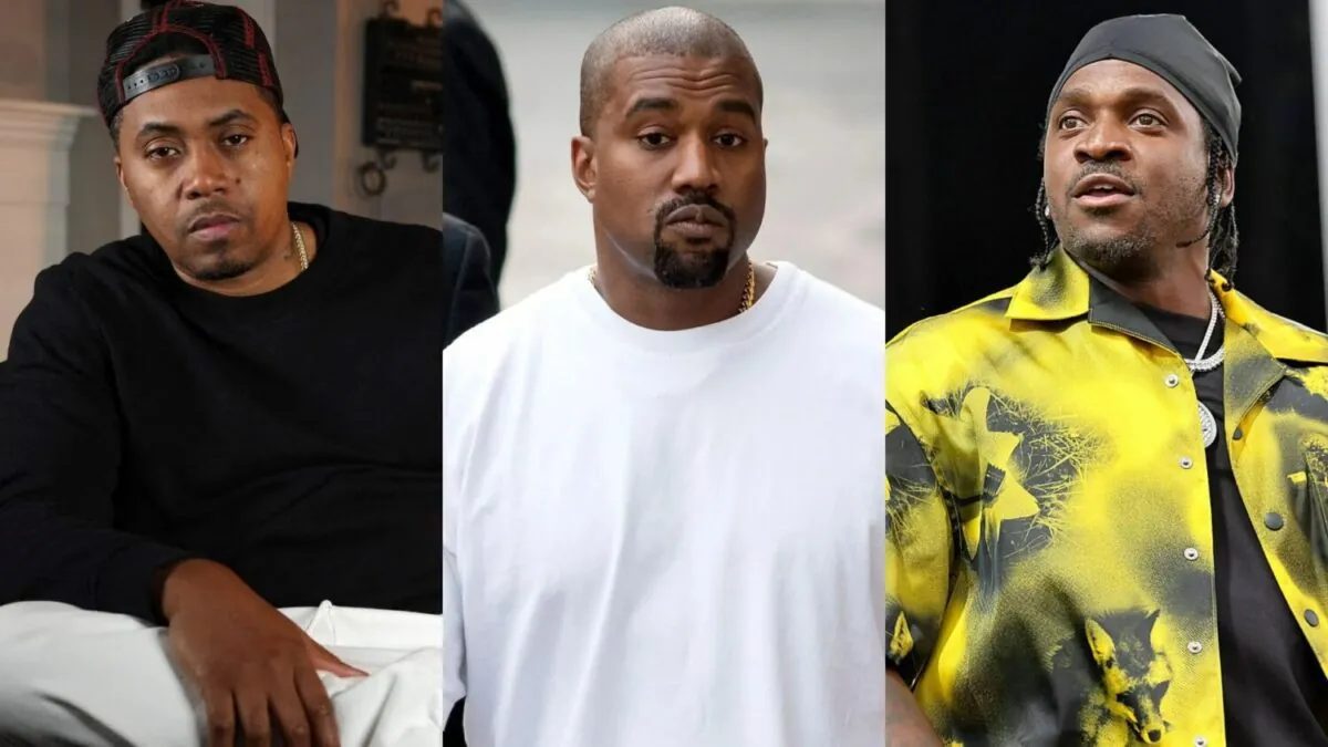 Kanye West desabafa sobre Nas e Pusha T em trecho de documentário vazado 1 Fotos: Mario Anzuoni/Reuters | Shutterstock | Prince Williams/Wireimage