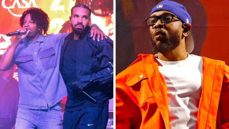 Empresário de 21 Savage nega que o rapper tenha atacado Kendrick Lamar em música colaborativa com Drake